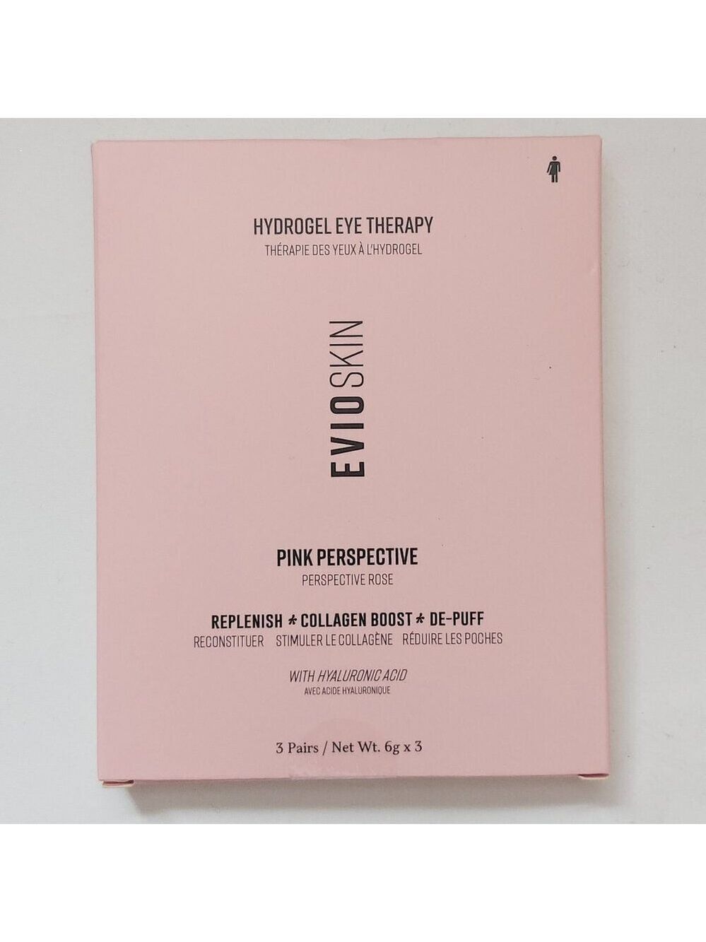 EVIO SKIN Pink Perspective De-Puff Hydrogel Eye Therapy With Hyaluronic Acid NEW